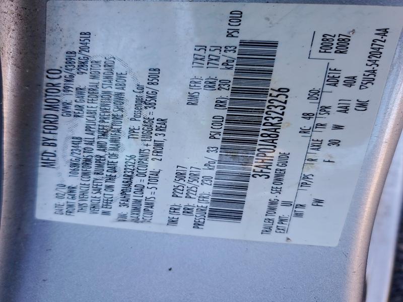 2010 FORD FUSION SEL #3306393538