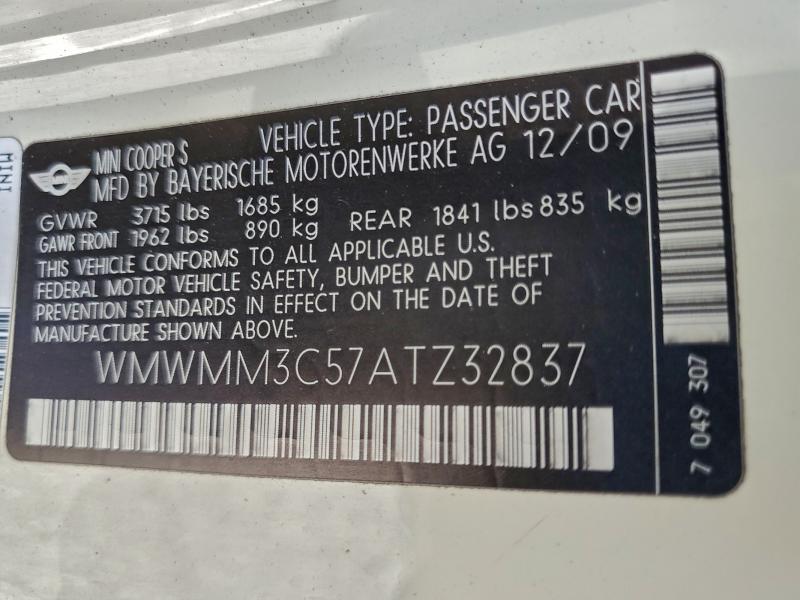 2010 MINI COOPER S C #3310495053