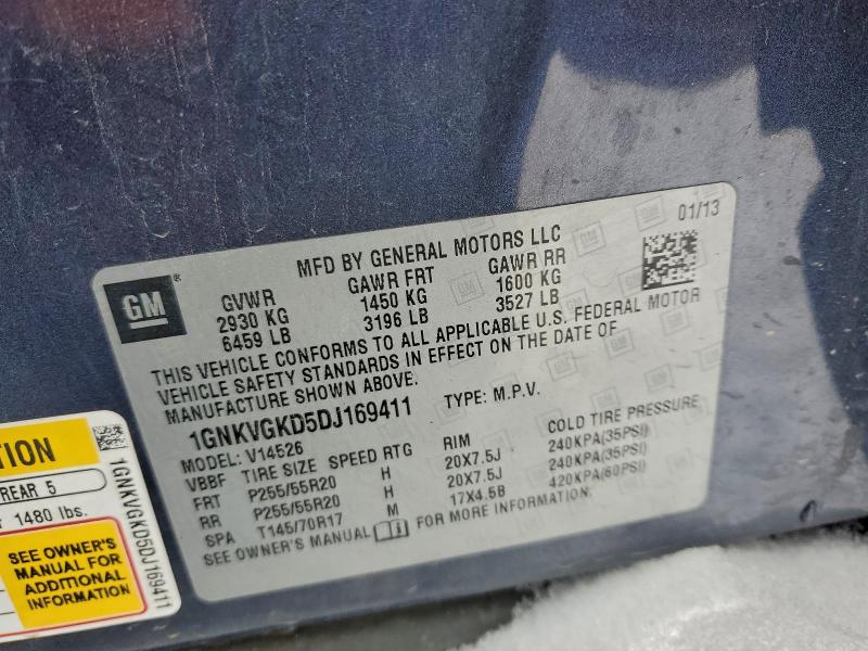 2013 CHEVROLET TRAVERSE L #3316024782