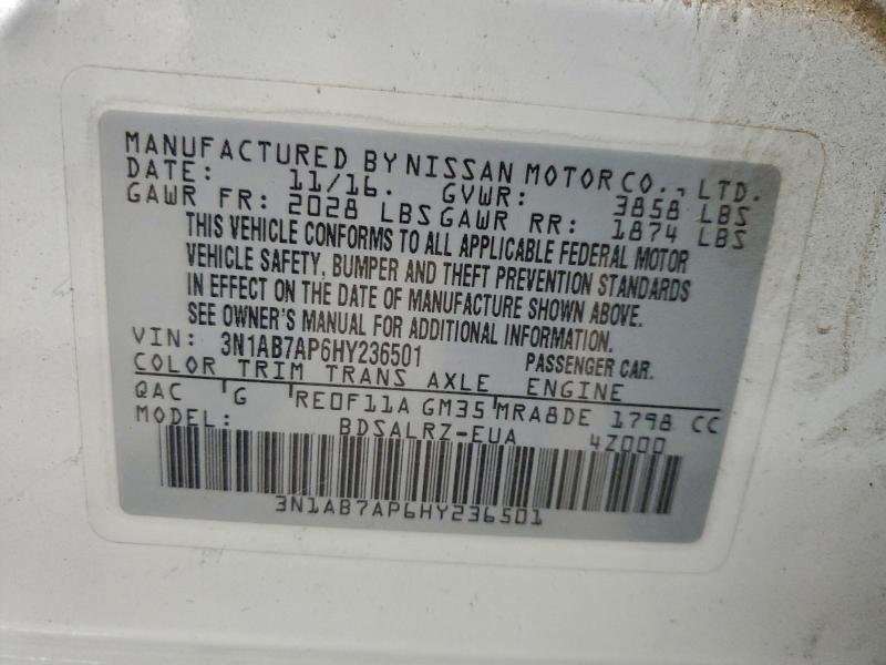 2017 NISSAN SENTRA S #3305662724