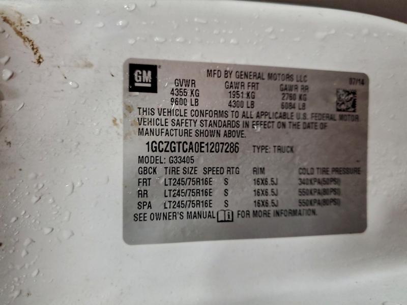 2014 CHEVROLET EXPRESS G3 #3310340960