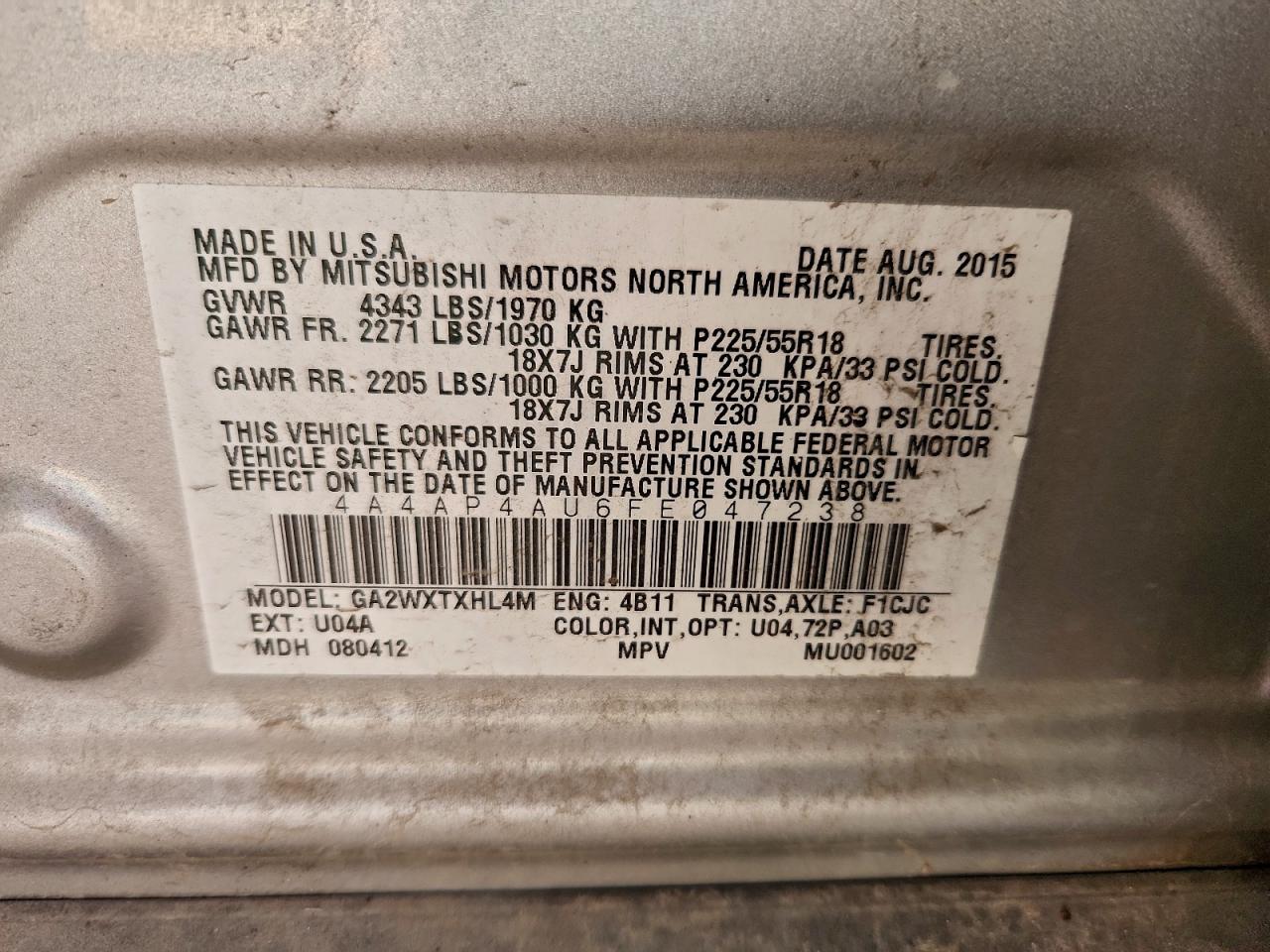 MITSUBISHI OUTLANDER SE