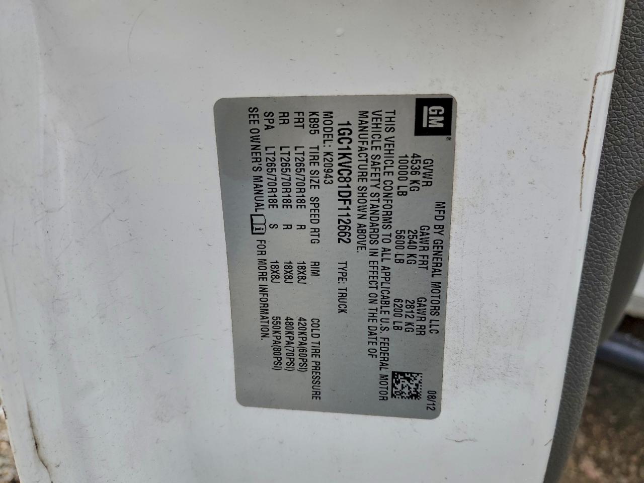 Lot #3310468055 2013 CHEVROLET SILVERADO