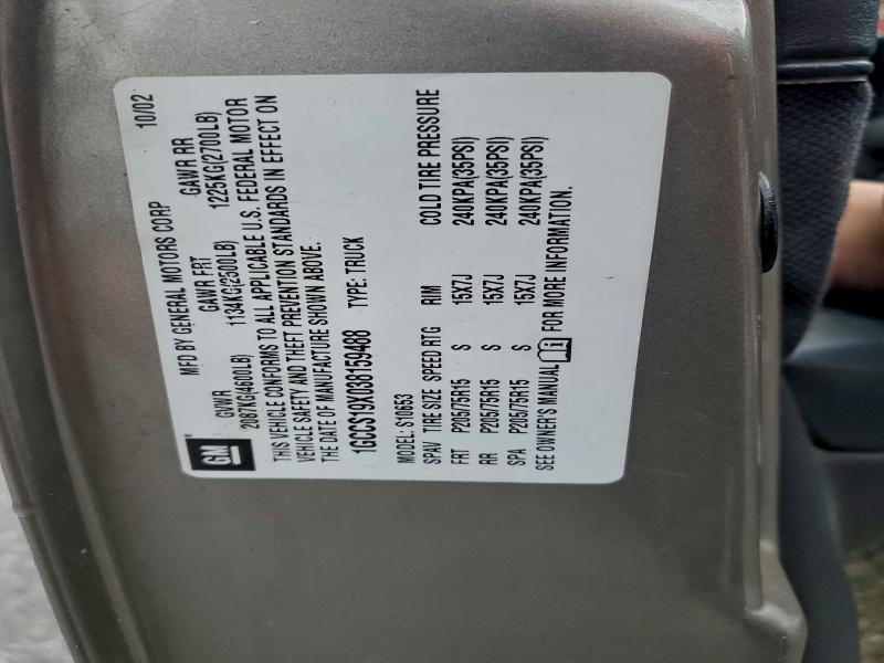 2003 CHEVROLET S TRUCK S1 #3304849582