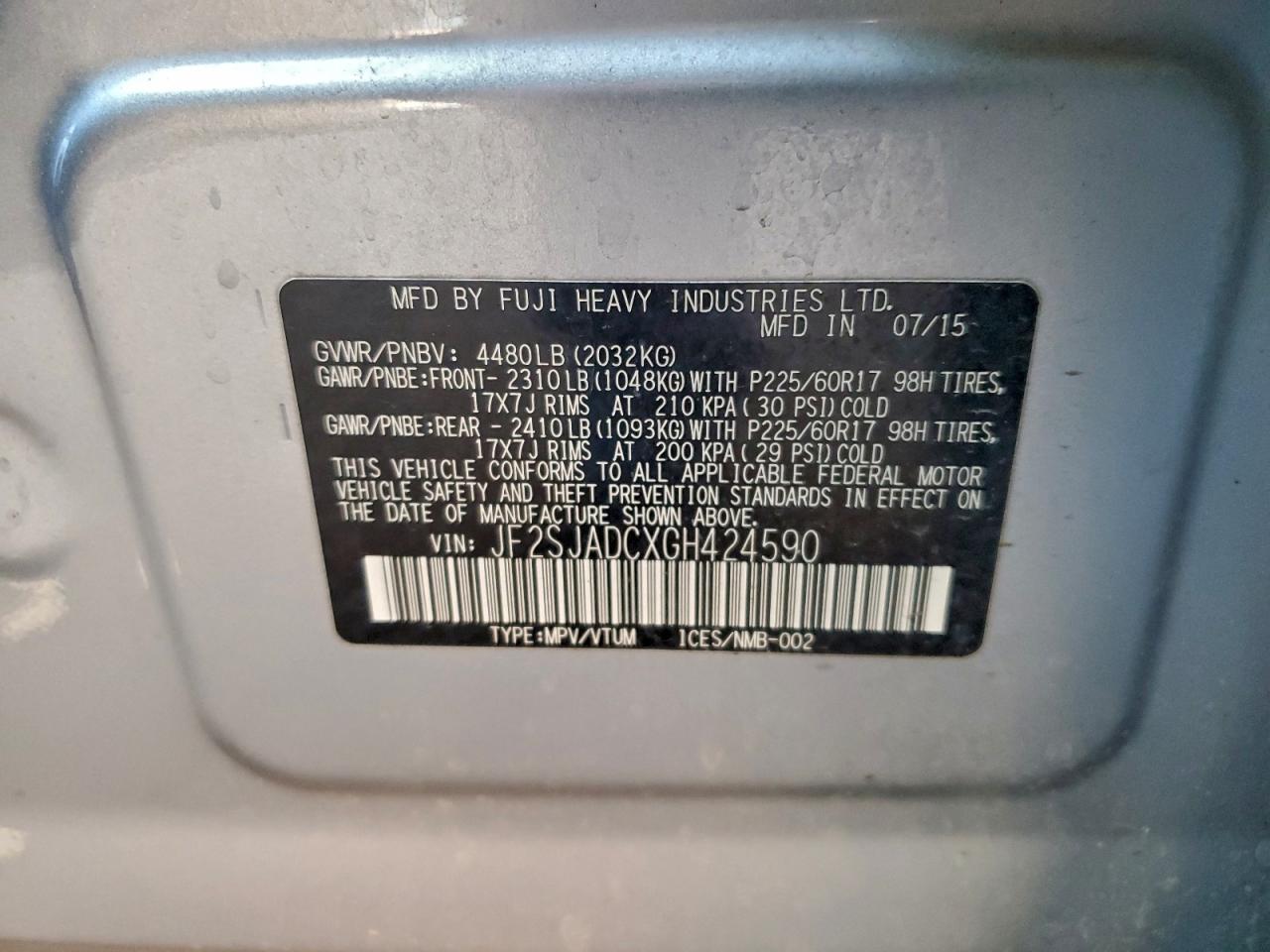 SUBARU FORESTER 2.5I PREMIUM