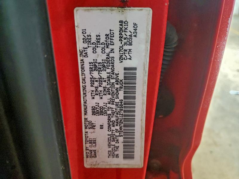 2001 TOYOTA TACOMA DOU #3309455023