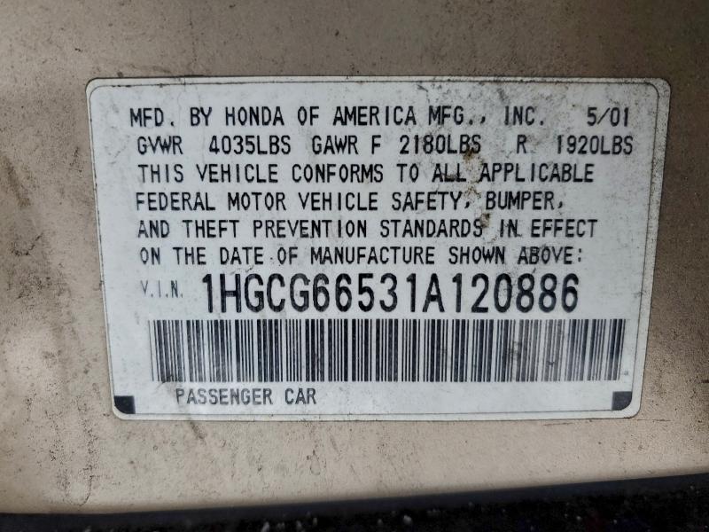 2001 HONDA ACCORD LX #3308276153