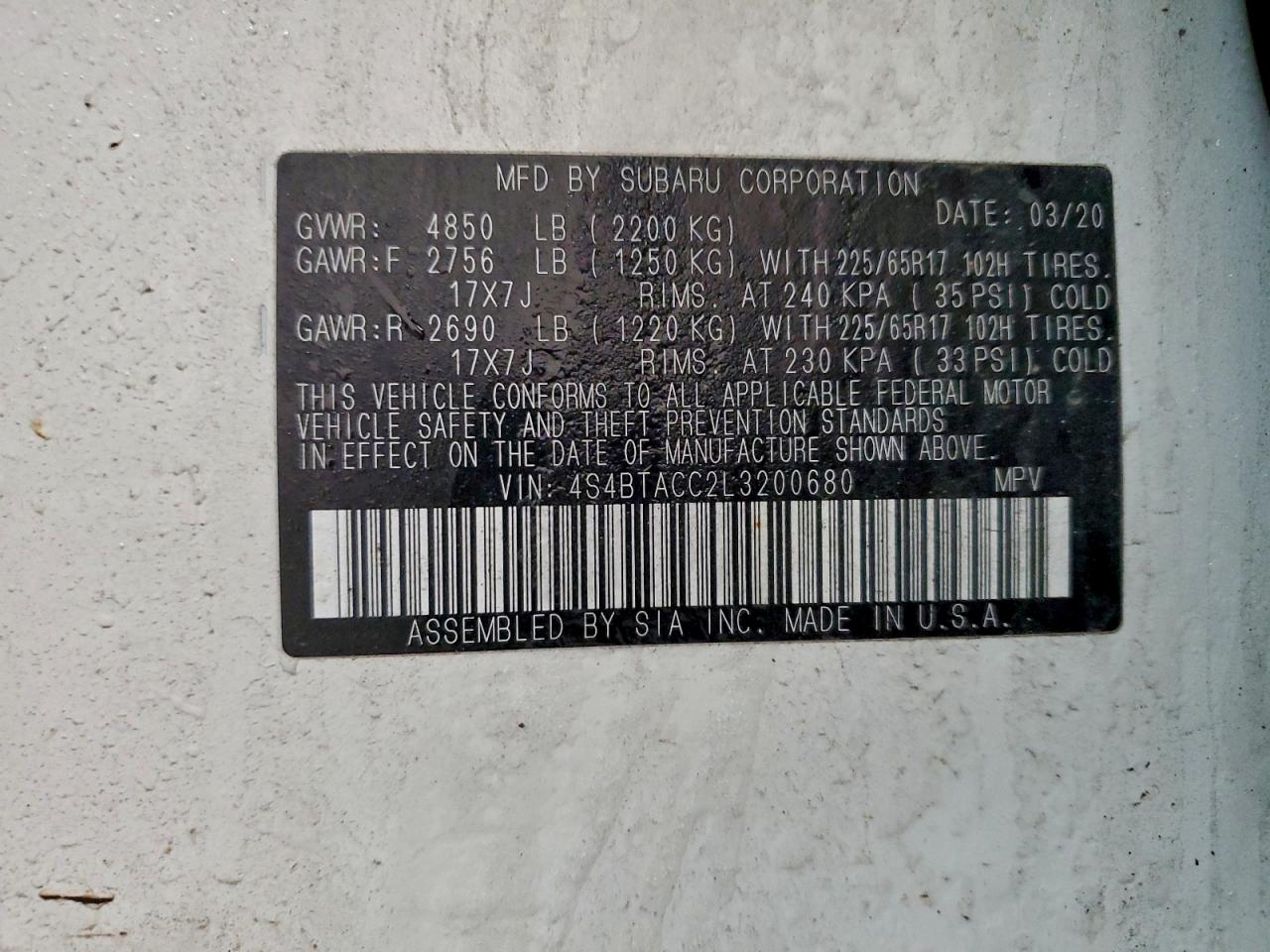 SUBARU OUTBACK PREMIUM