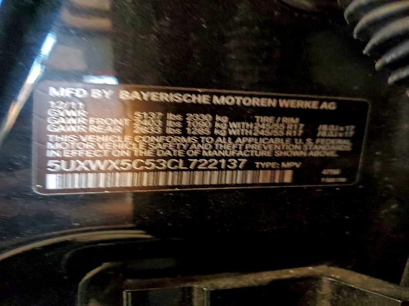 2012 BMW X3 XDRIVE2 #3311583815