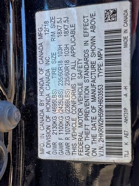 2019 HONDA CR-V EX #3301766348