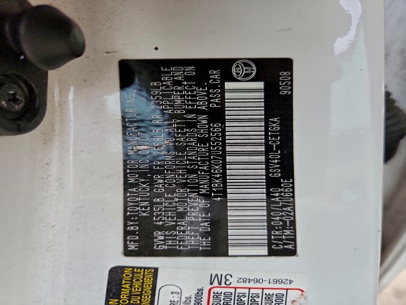 2007 TOYOTA CAMRY LE #3312552830