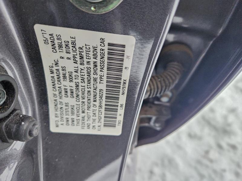 2017 HONDA CIVIC LX #3303704029