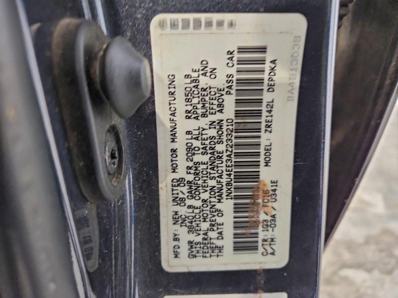 2010 TOYOTA COROLLA BA #3303795439