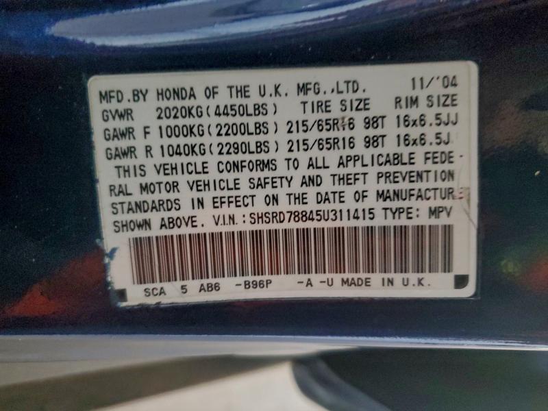 2005 HONDA CR-V EX #3304848552