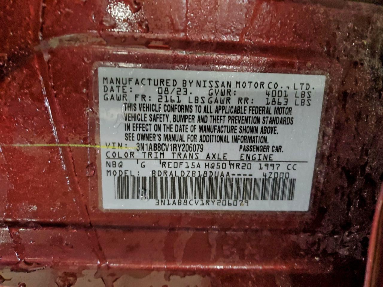 Lot #3311509248 2024 NISSAN SENTRA SV