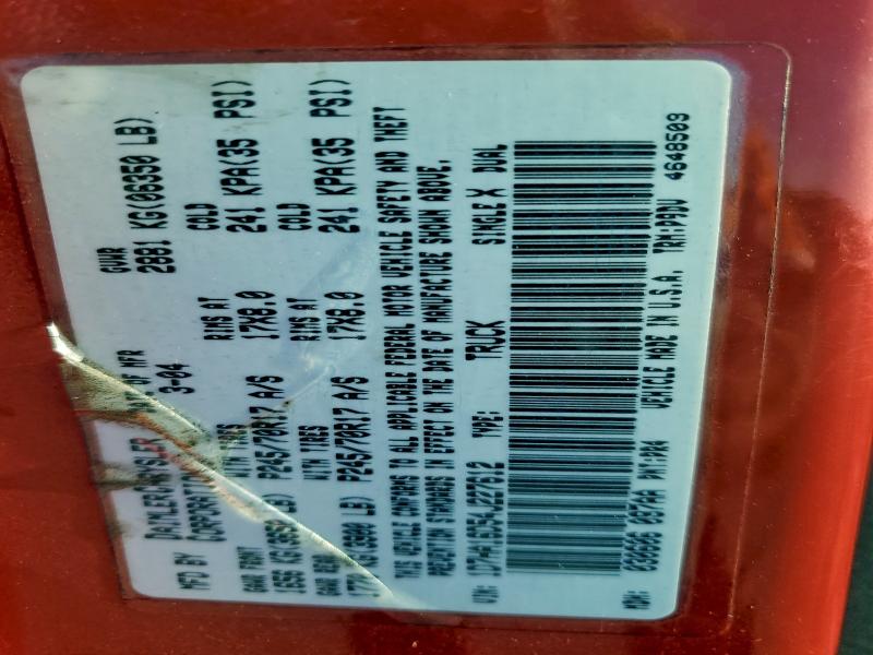 2004 DODGE RAM 1500 S #3309369984