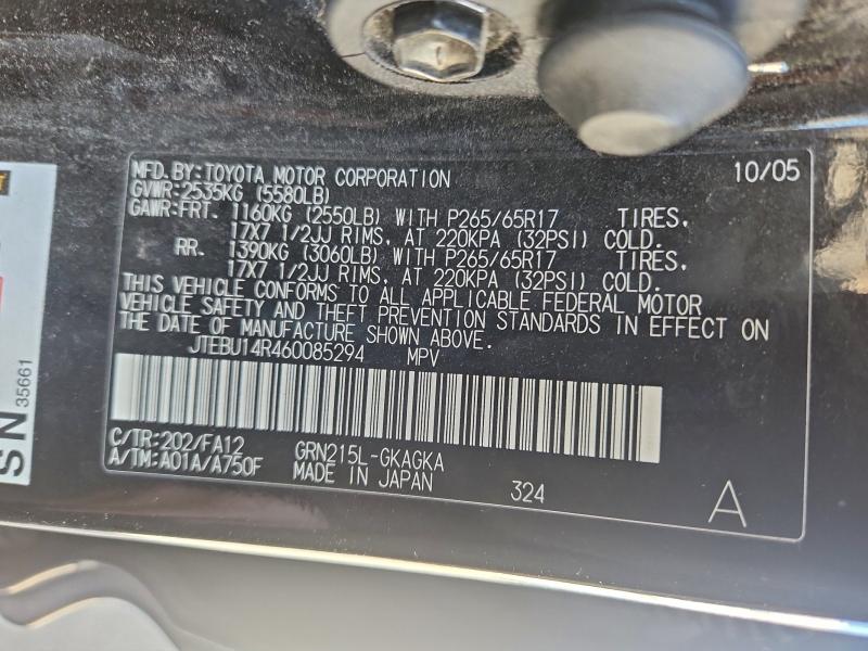 2006 TOYOTA 4RUNNER SR #3309779849