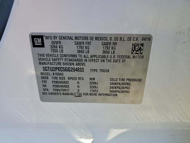 2016 GMC SIERRA K15 #3305351301