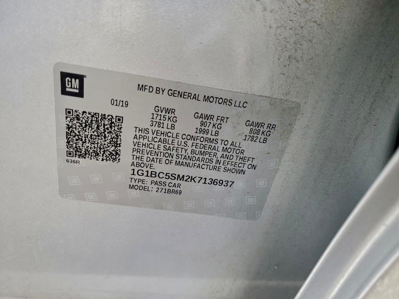 2019 CHEVROLET CRUZE LS #3305301366