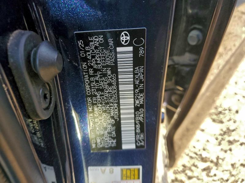 2025 TOYOTA COROLLA LE #3303884703