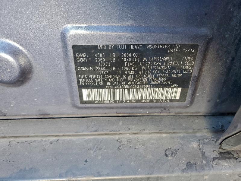 2014 SUBARU OUTBACK 2. #3312704303