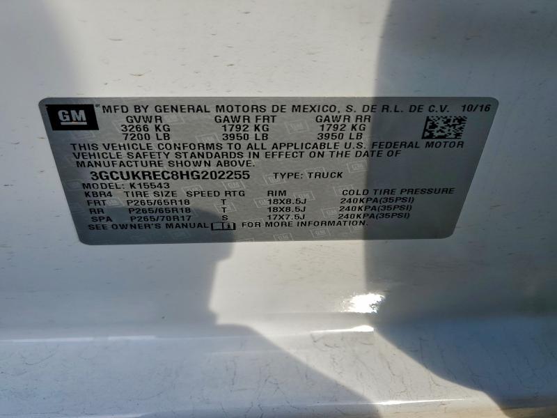 2017 CHEVROLET SILVERADO #3316957133