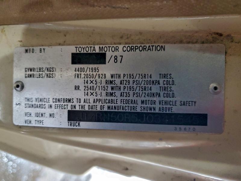 1988 TOYOTA PICKUP 1/2 #3312348773