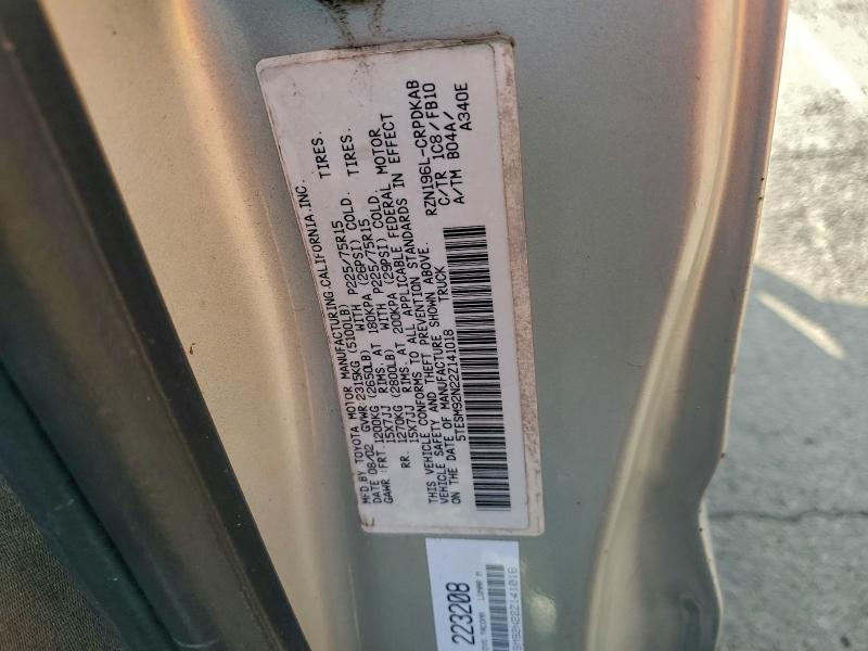 2002 TOYOTA TACOMA XTR #3316698497