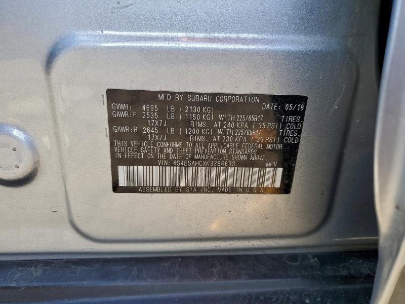 2019 SUBARU OUTBACK 2. #3308358377