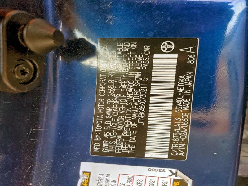 2007 TOYOTA CAMRY LE #3310361956