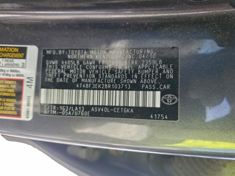 2011 TOYOTA CAMRY BASE #3316838676