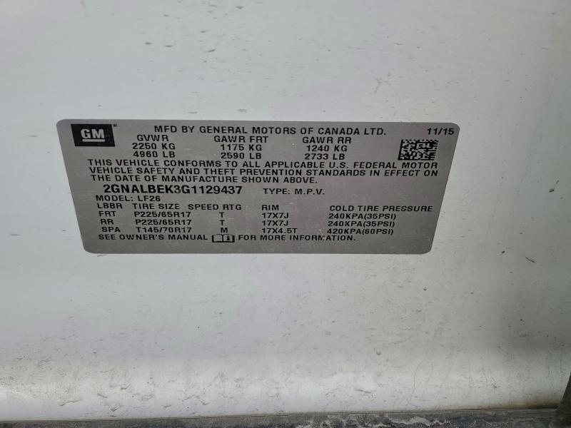 2016 CHEVROLET EQUINOX LS #3310439320