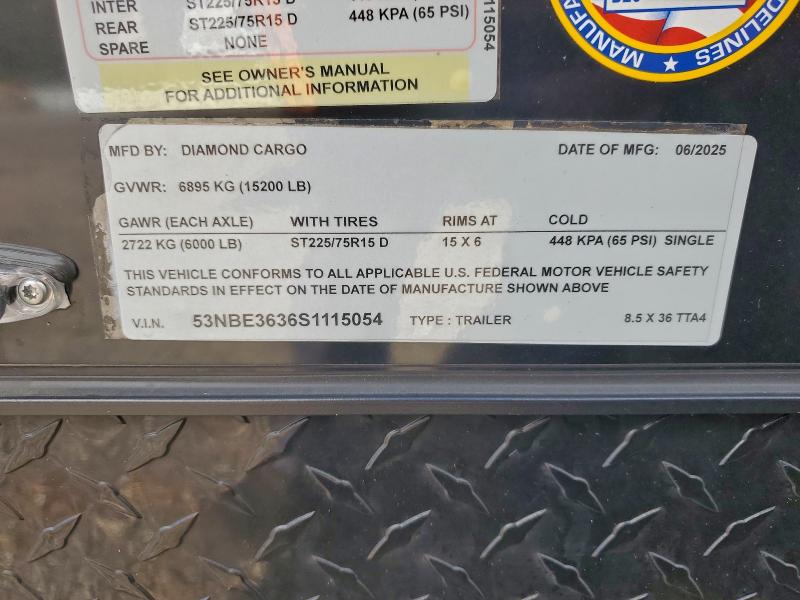 2025 DIAMOND CARGO #3316880140