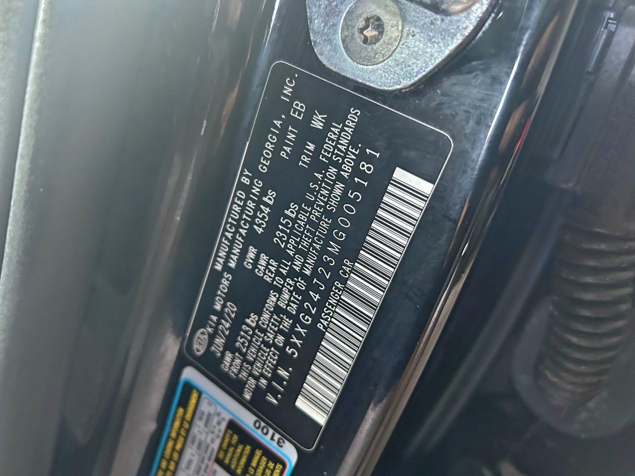 Lot #3310409025 2021 KIA K5 LX