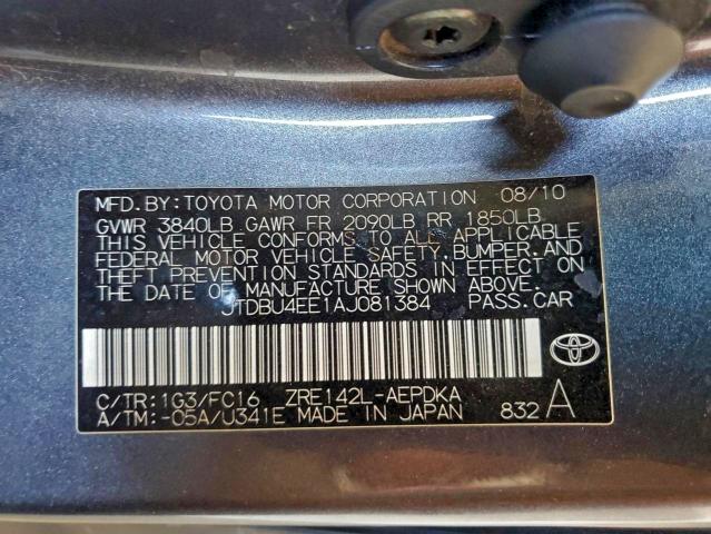2010 TOYOTA COROLLA BA #3309385023