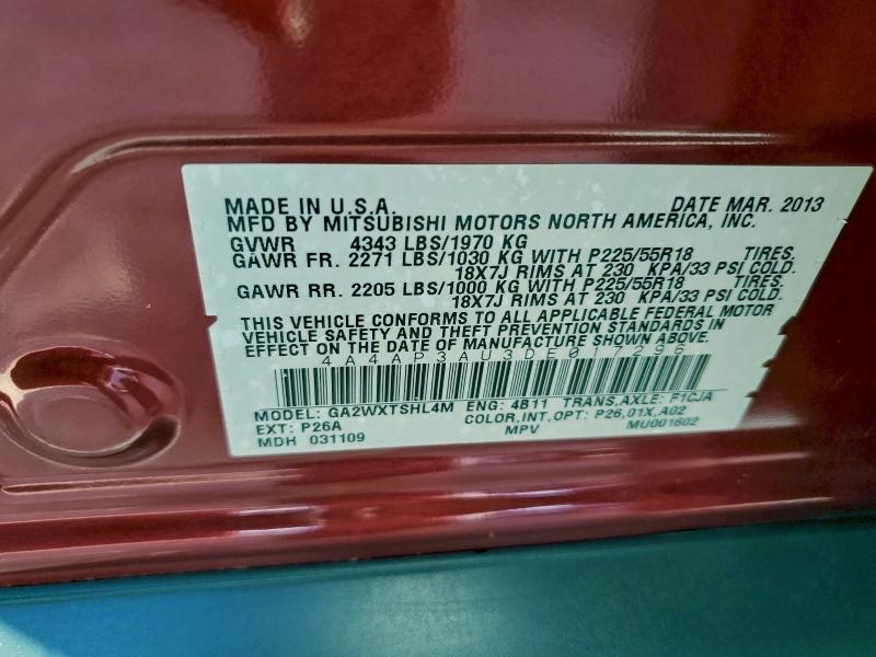 2013 MITSUBISHI OUTLANDER #3303864708