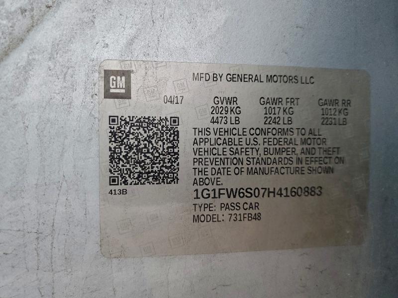 2017 CHEVROLET BOLT EV LT #3317735080