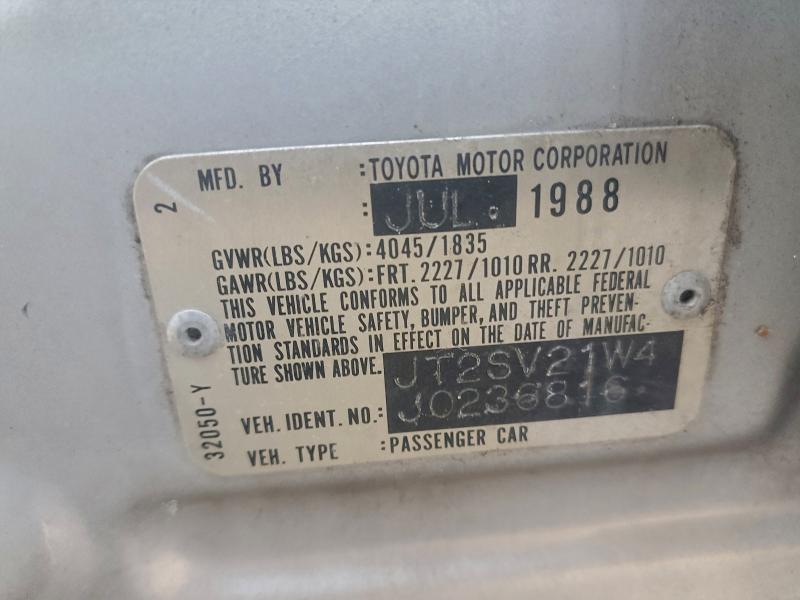 1988 TOYOTA CAMRY DLX #3310427989