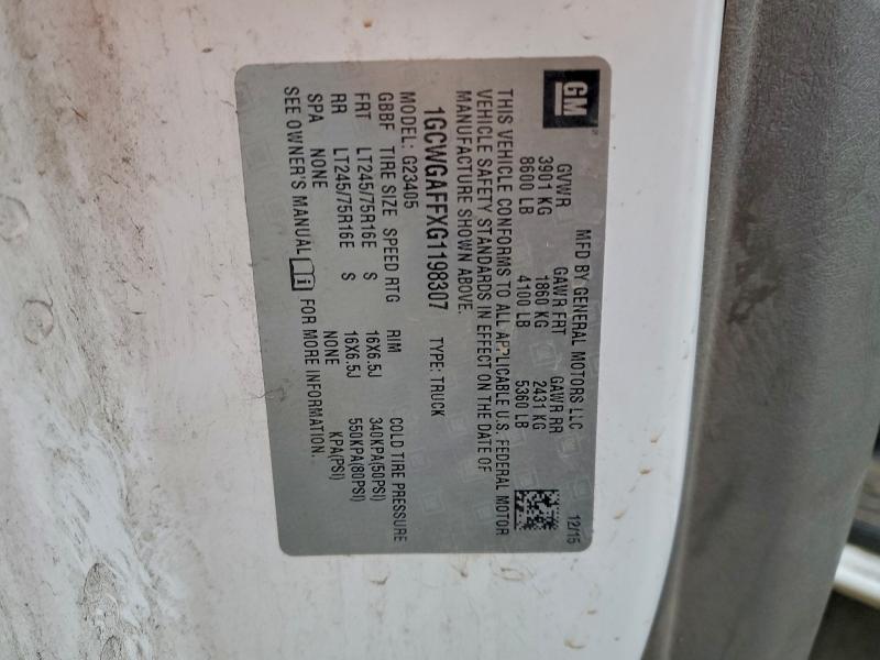 2016 CHEVROLET EXPRESS G2 #3310625861