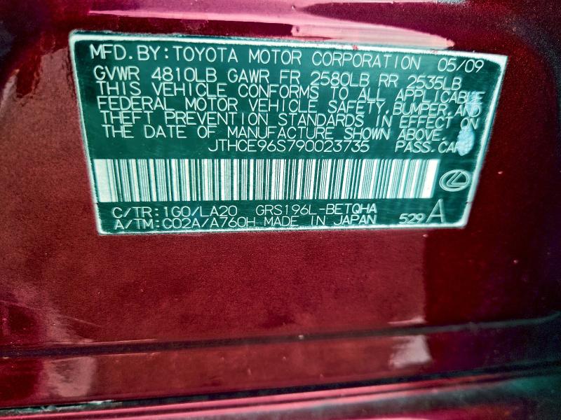 2009 LEXUS GS 350 #3303764422