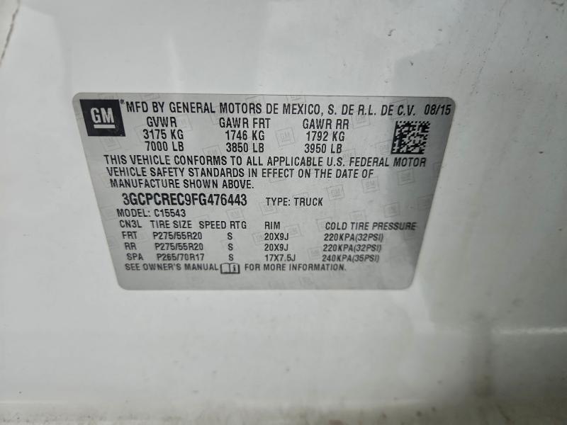 2015 CHEVROLET SILVERADO #3316189888