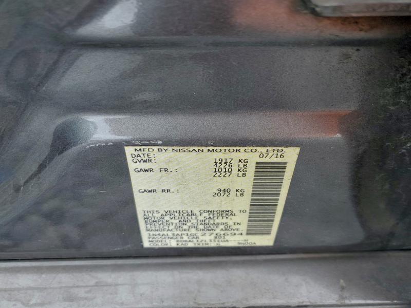 2016 NISSAN ALTIMA 2.5 #3310439336