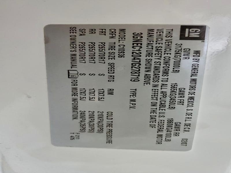 2007 CHEVROLET AVALANCHE #3310326962