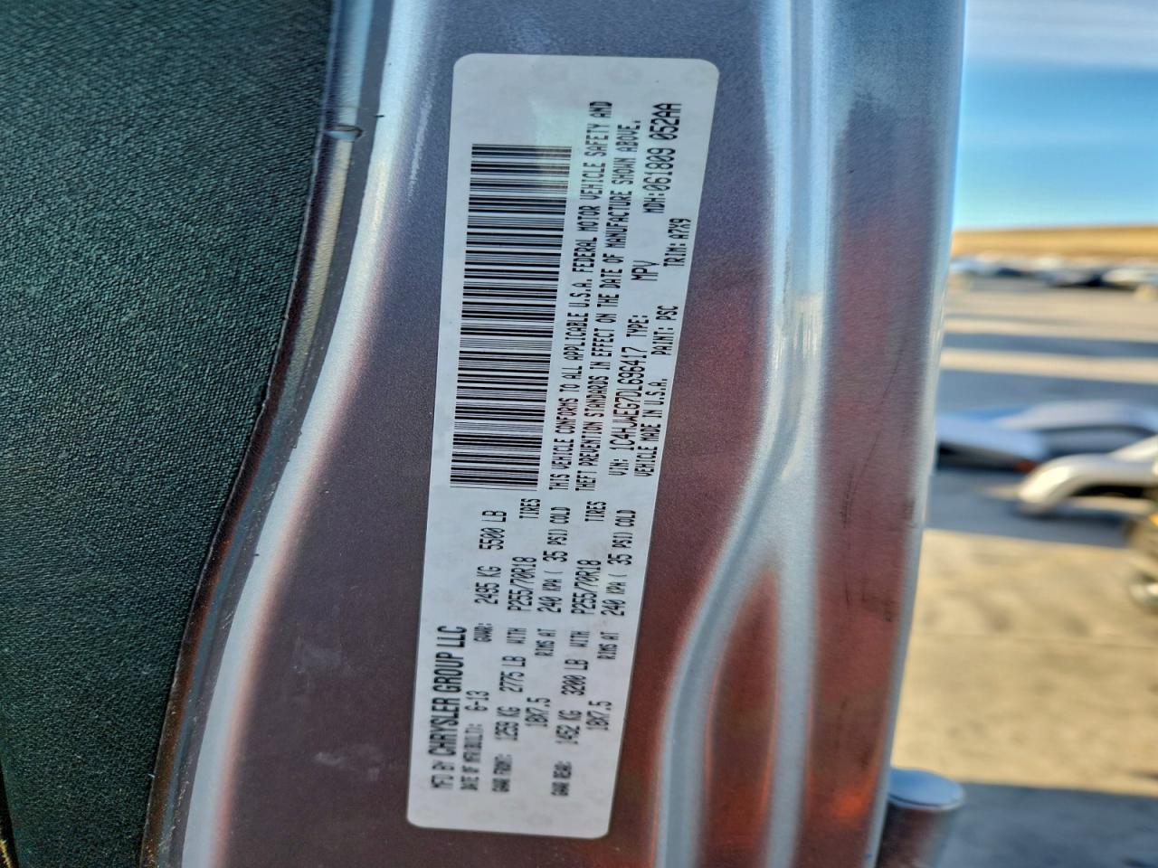 Lot #3315998083 2013 JEEP WRANGLER U