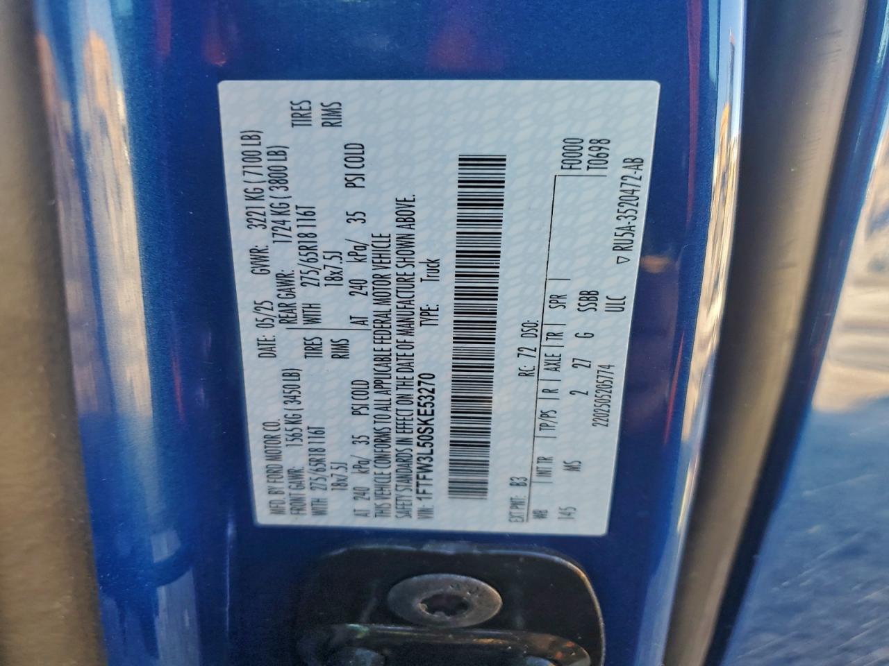 Lot #3304961995 2025 FORD F150 XLT