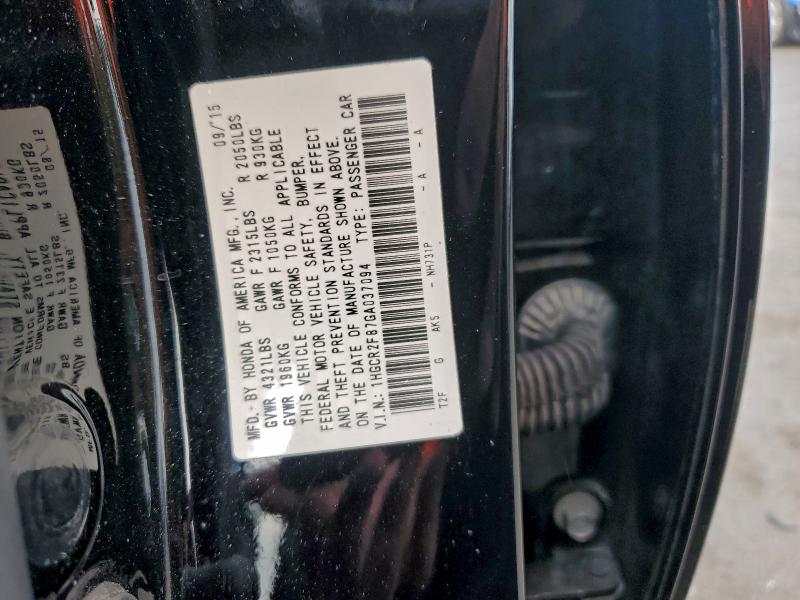 2016 HONDA ACCORD EXL #3302853926