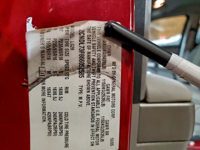 2006 CHEVROLET EQUINOX LT #3308451321