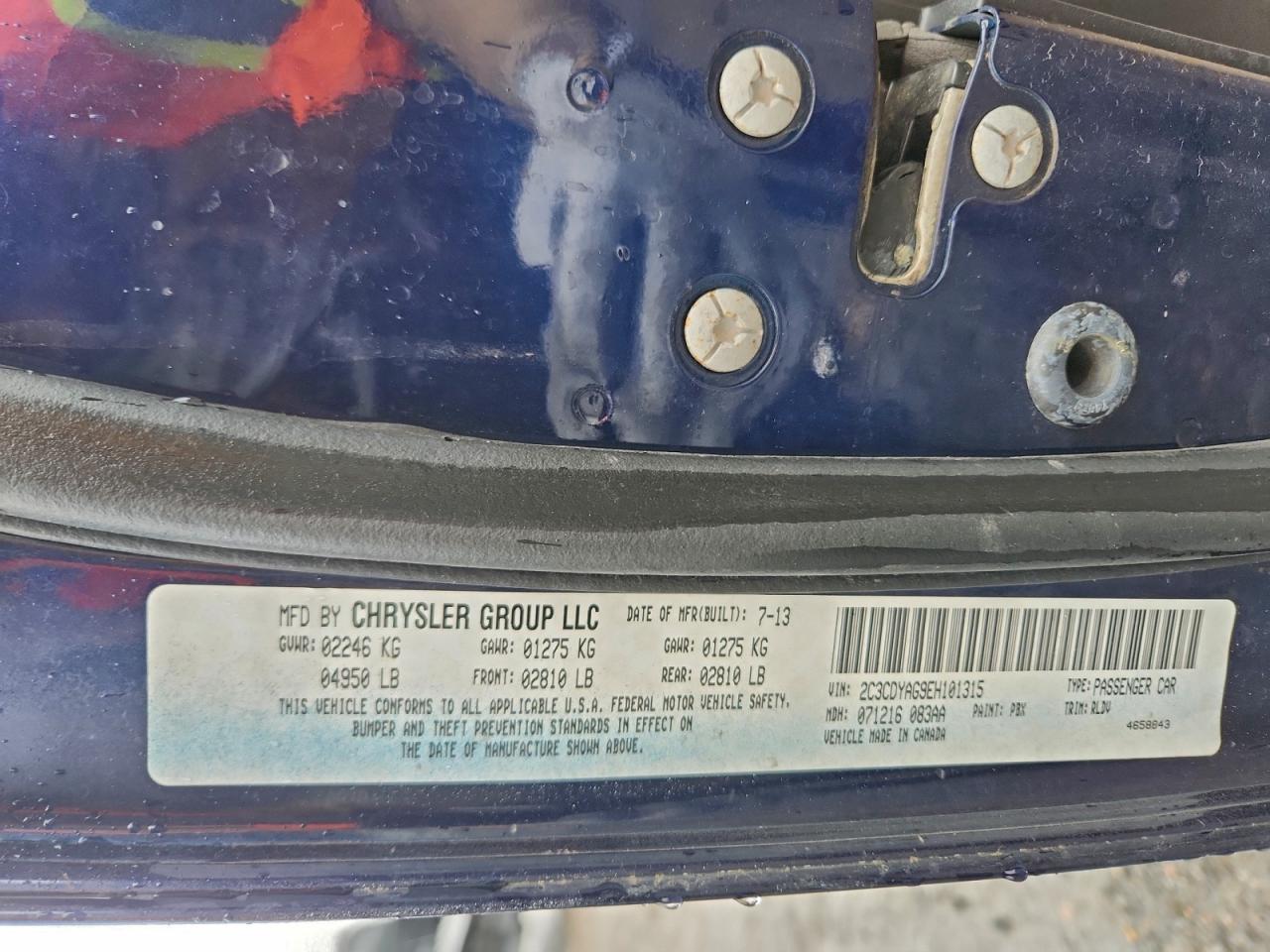 Lot #3311673288 2014 DODGE CHALLENGER