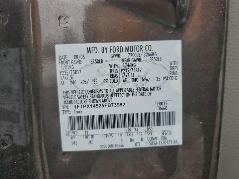 2005 FORD F150 #3305493136