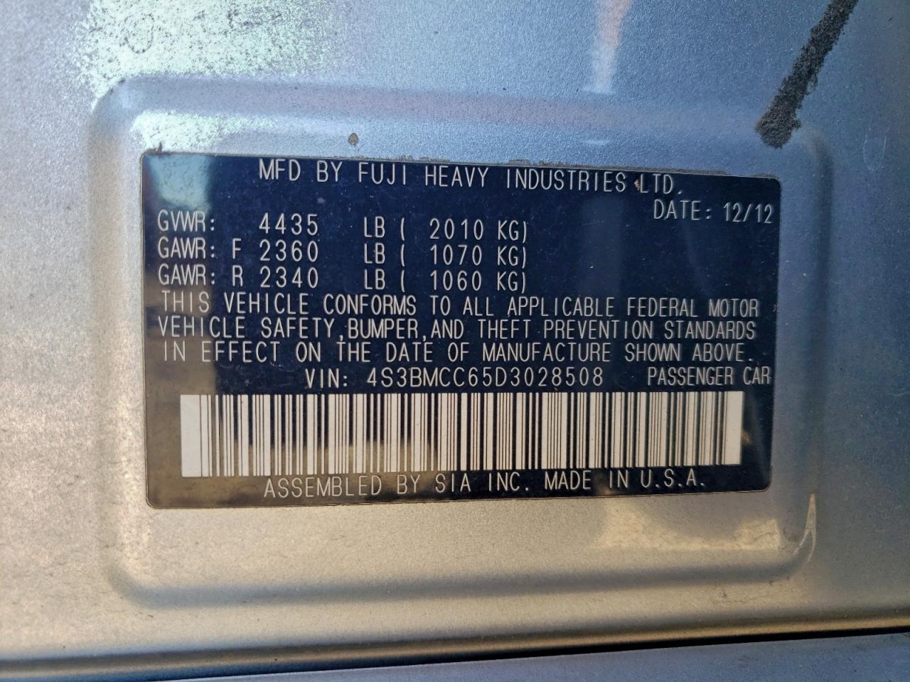 SUBARU LEGACY 2.5I PREMIUM